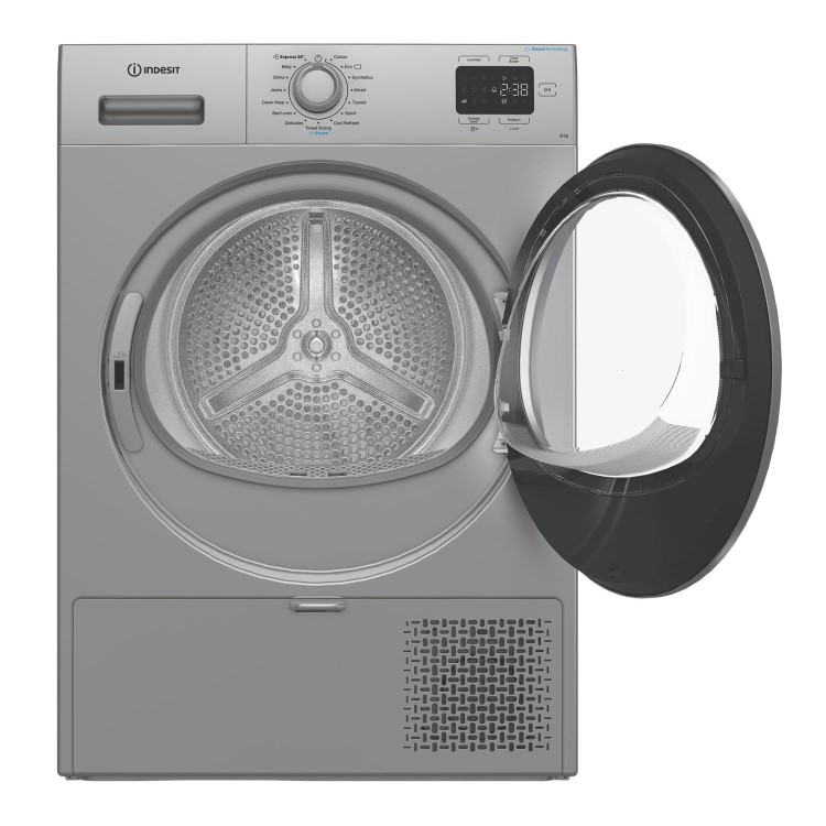 Indesit 8kg Heat Pump Dryer - Silver