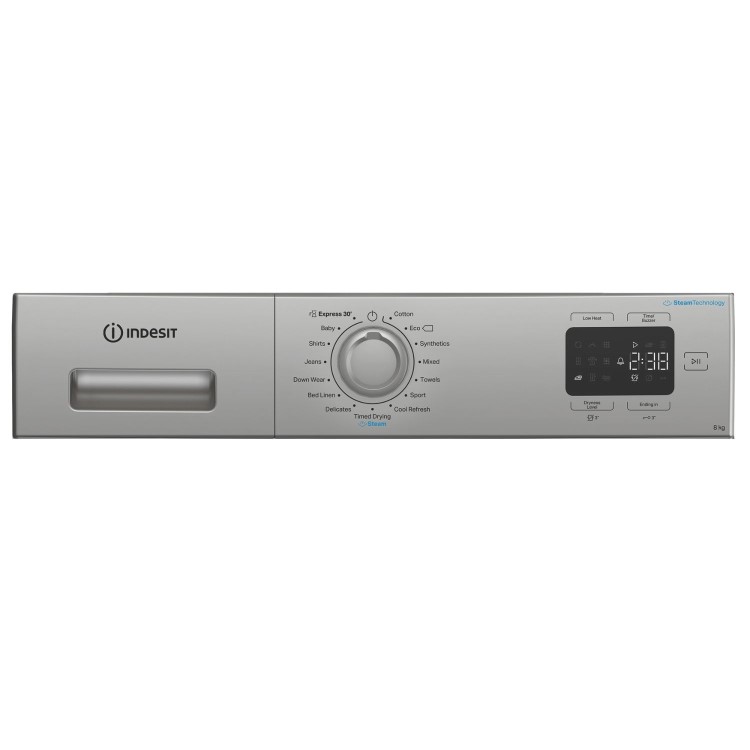 Indesit 8kg Heat Pump Dryer - Silver