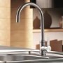 GRADE A1 - Taylor & Moore Canterbury Swan Neck Single Lever Stainless Steel Kitchen Mixer Tap