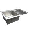 Taylor &amp; Moore Charles Inset Right Hand Drainer 1 Bowl Stainless Steel Sink &amp; Eden Stainless Tap Pack