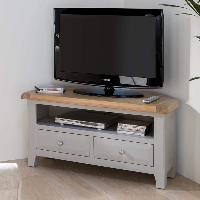 Vida Living Clemence Soft Grey And Solid Oak Corner Tv Unit Clm 014 Vida Living Clemence Soft Grey And Solid Oak Corner Tv Unit Clm 014
