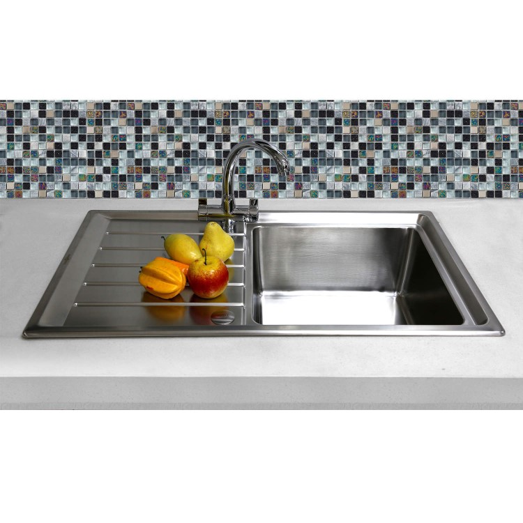 Refurbished Taylor & Moore Como Single Bowl Reversible Drainer Stainless Steel Sink