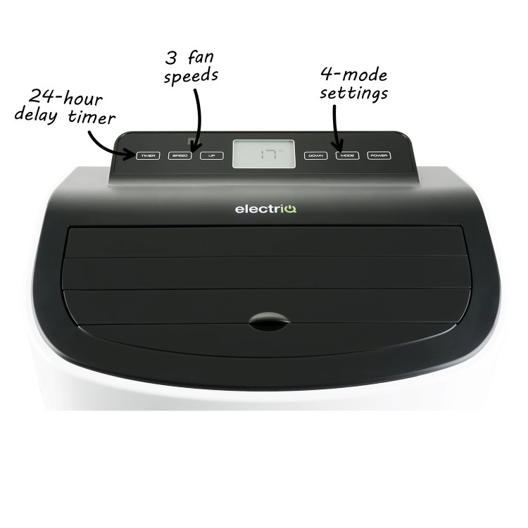 GRADE A1 - electriQ Compact 9000 BTU Small and Powerful Portable Air Conditioner for Rooms up to 21 sqm