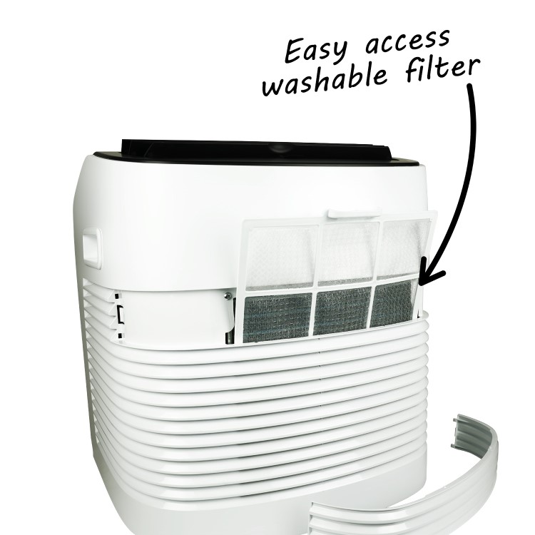 GRADE A1 - electriQ Compact 9000 BTU Small and Powerful Portable Air Conditioner for Rooms up to 21 sqm