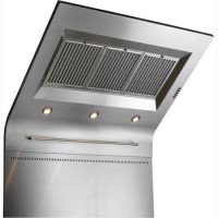 Britannia D9SS Legato 90cm Angled Chimney Hood With Integral Back Panel Ladle Rack And Remote Control -Stainless Steel