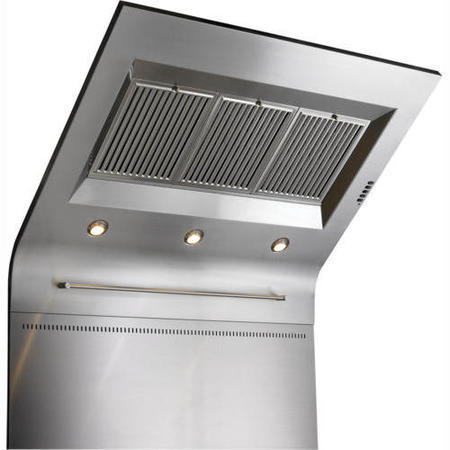Britannia D9SS Legato 90cm Angled Chimney Hood With Integral Back Panel Ladle Rack And Remote Control -Stainless Steel