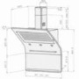 Britannia D9SS Legato 90cm Angled Chimney Hood With Integral Back Panel Ladle Rack And Remote Control -Stainless Steel