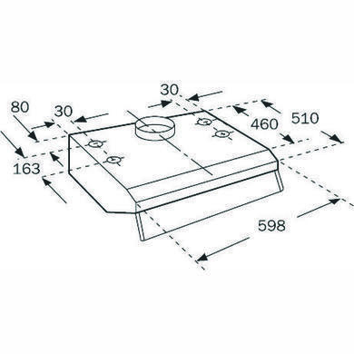 Neff D1613B0GB 60cm wide Conventional Cooker Hood