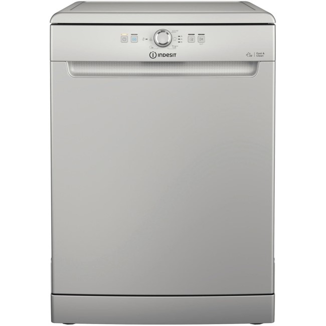 Indesit Fast&Clean 14 Place Settings Freestanding Dishwasher - Silver