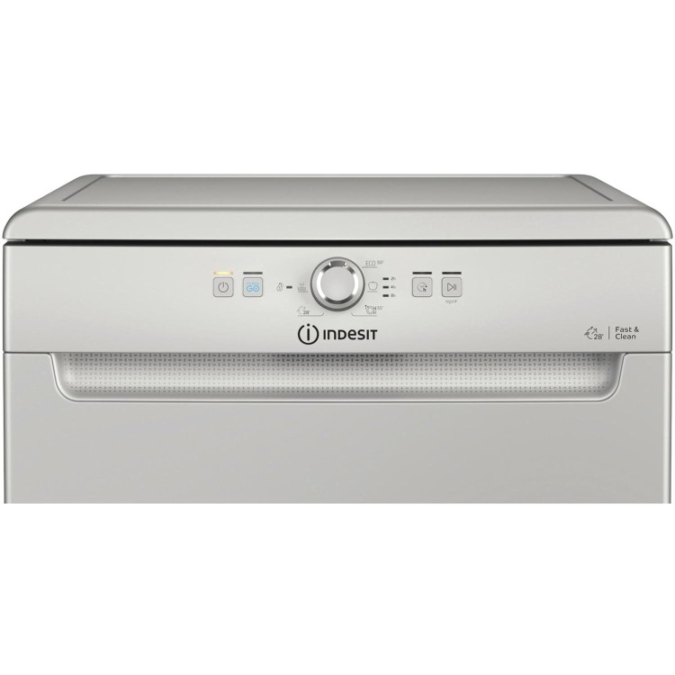 Refurbished Indesit Fast&Clean D2FHK26SUK 14 Place Freestanding Dishwasher Silver