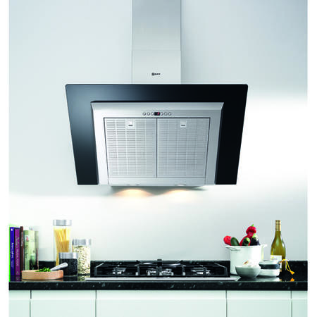 Neff APD/D39F56N0GB Ex-Display Series 4 Angled 90cm Chimney Hood in Stainless Steel with Grey Glass