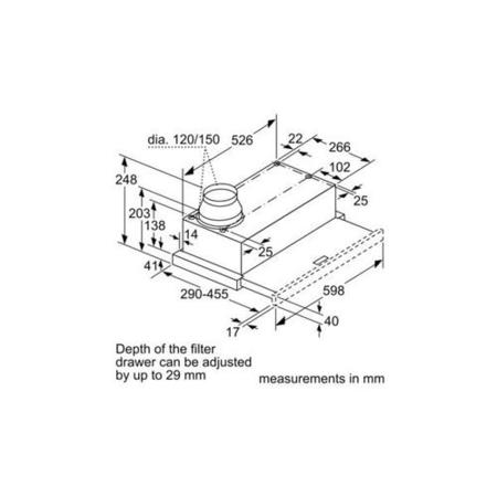 Neff N50 60cm Telescopic Canopy Cooker Hood - Silver