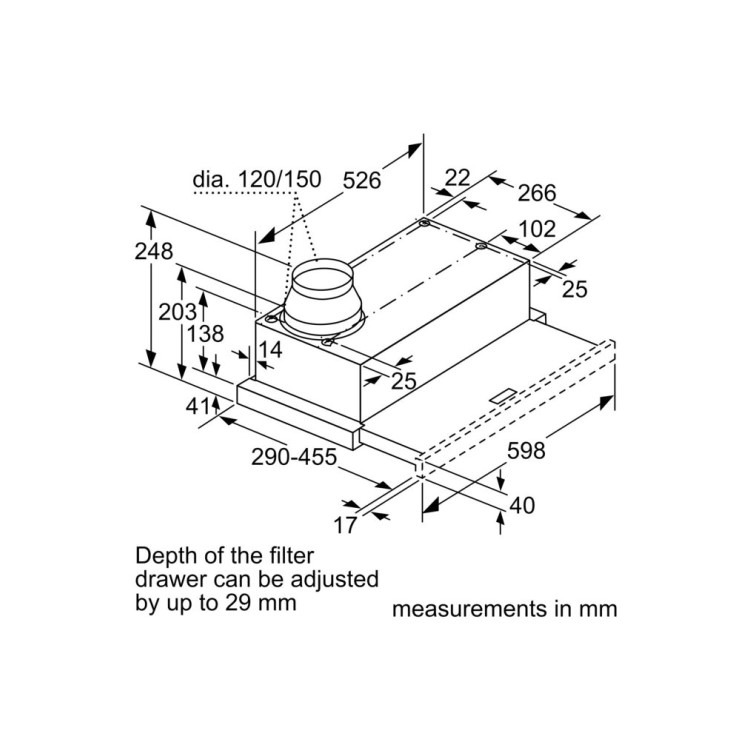 Neff N50 Telescopic 60cm Canopy Cooker Hood - Silver