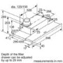 Refurbished Neff N50 D49ED22N1B 90cm Telescopic Cooker Hood