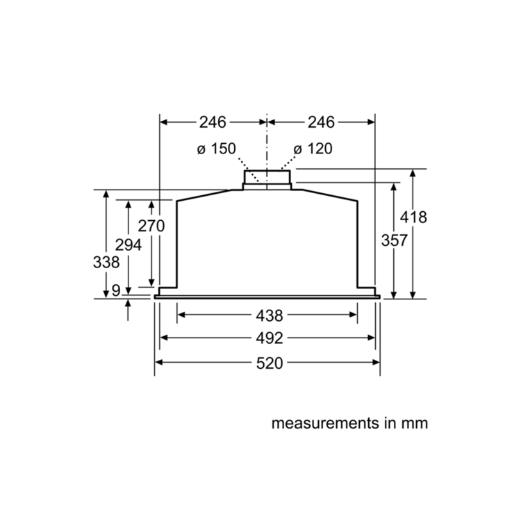 Neff N50 52cm Canopy Cooker Hood - Stainless Steel