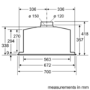 Refurbished Neff D57MH56N0B 70cm Canopy Cooker Hood