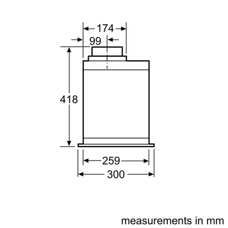 Refurbished Neff D57MH56N0B 70cm Canopy Cooker Hood