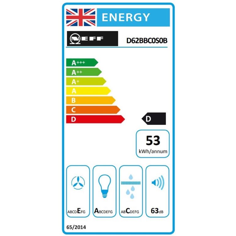 Neff N30 60cm Chimney Hood - Black