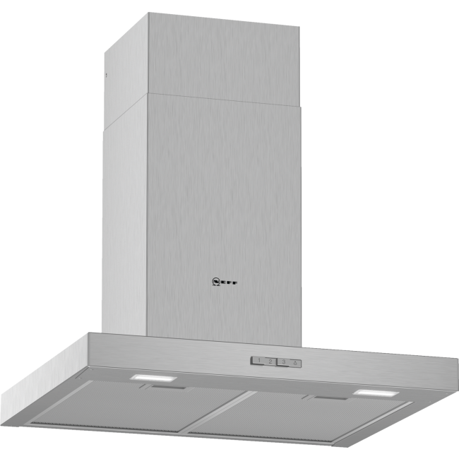 GRADE A1 - Neff D62BBC0N0B N30 60cm Chimney Cooker Hood With Flat Canopy - Stainless Steel