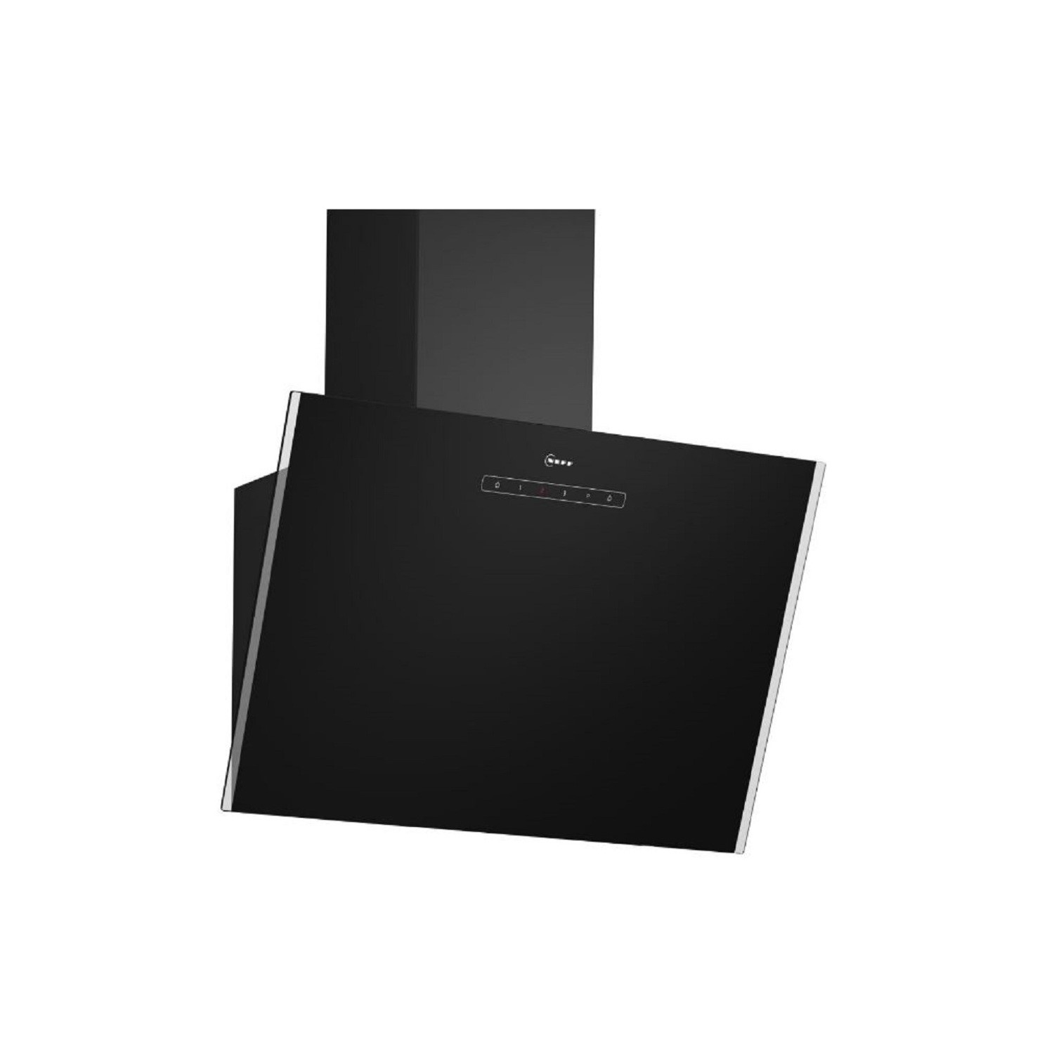 Photos - Cooker Hood Neff D83IDK1S0B N30 80cm Angled Chimney  - Black 