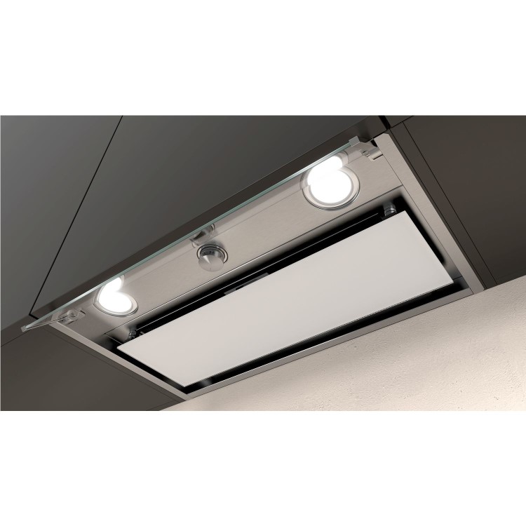 Neff D64XAF8N0B N70 Rotary Control 60cm Integrated Canopy Hood With Glass Visor - Stainless Steel &