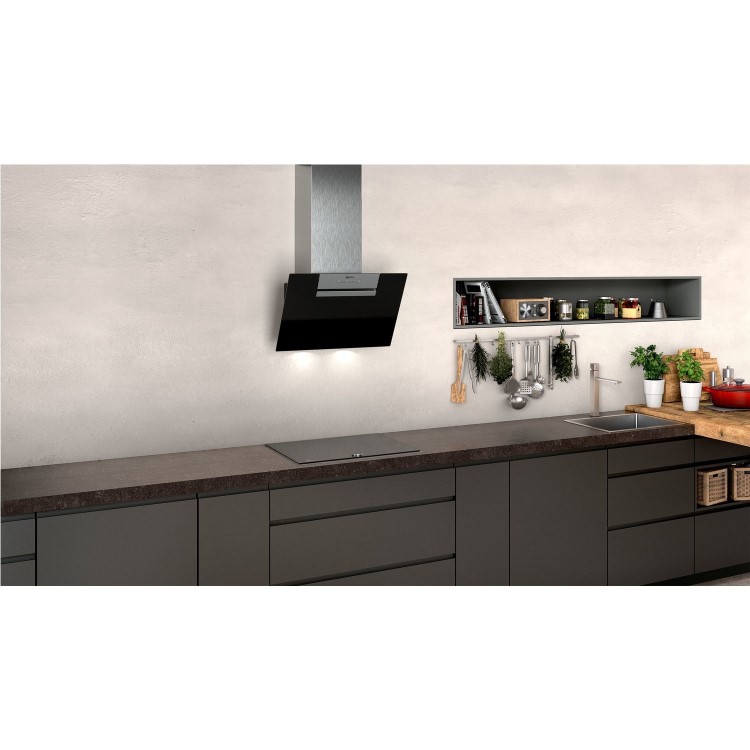 Neff N30 60cm Angled Cooker Hood - Black