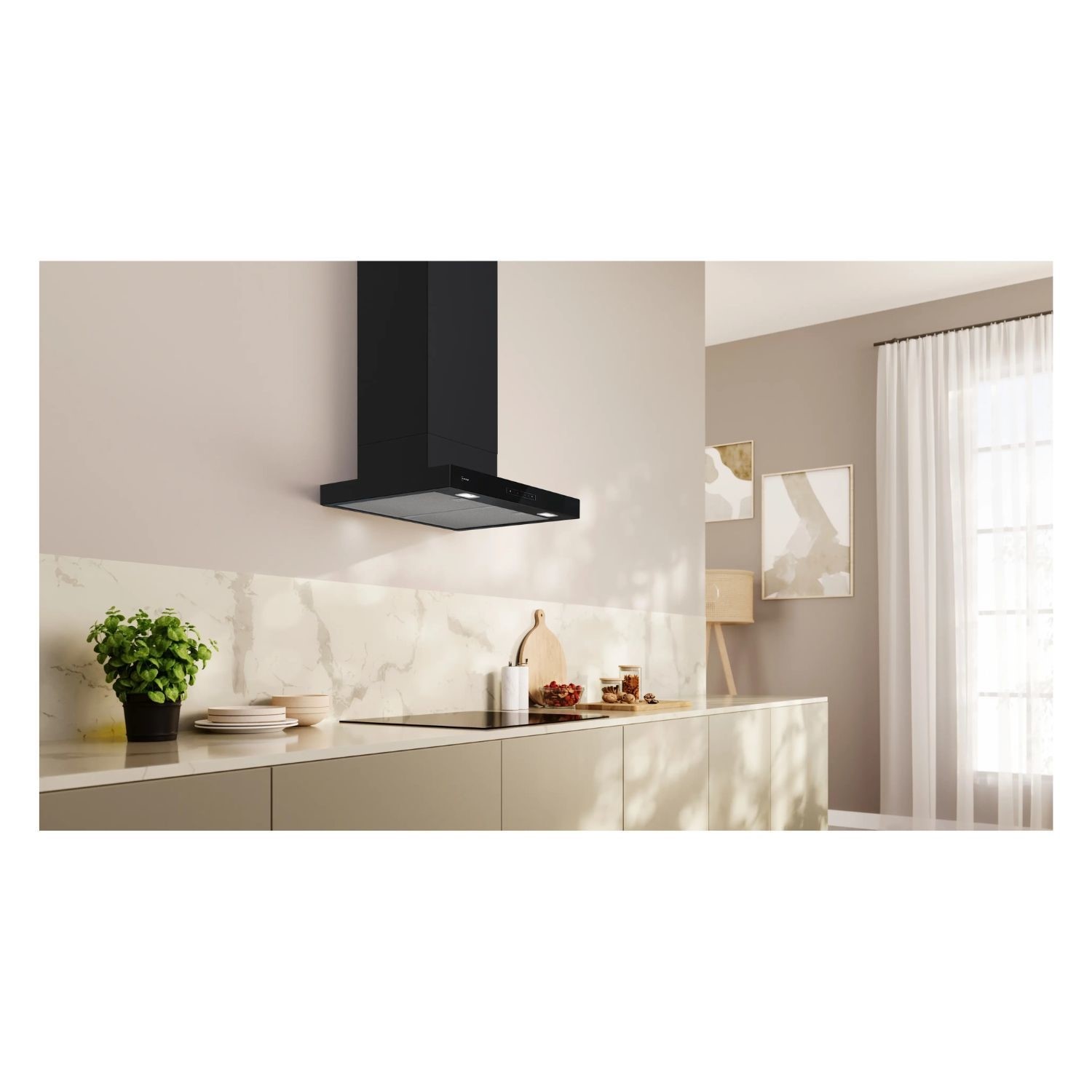 Neff N70 Series 60Cm Chimney Cooker Hood Matt  D67BDN2S0B