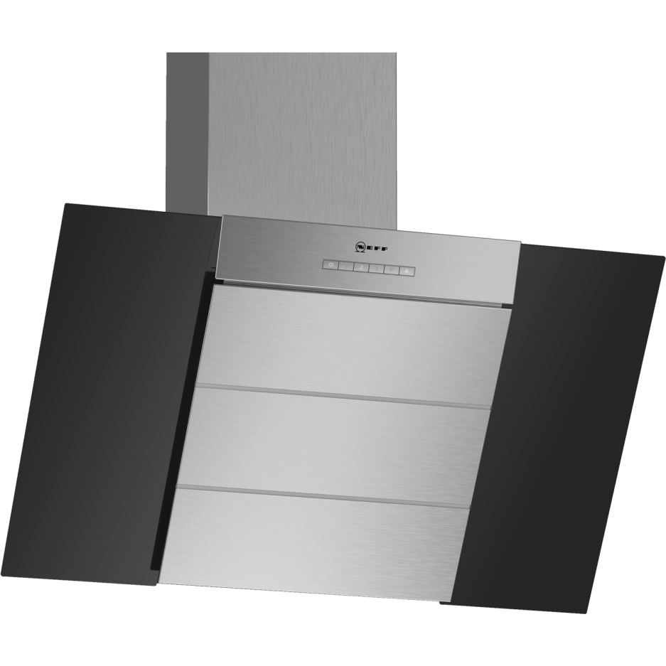 Neff D85IBE1S0B 80cm Wide Angled Cooker Hood With Perimeter Extraction Stainless Steel With