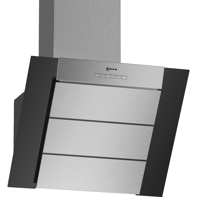 Neff D65IBE1S0B 60cm Wide Angled Cooker Hood With Perimeter Extraction - Stainless Steel