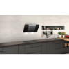 Neff D85IBE1S0B 80cm Wide Angled Cooker Hood With Perimeter Extraction - Stainless Steel With Black Glass
