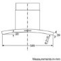 Neff D86D55N1GB Series 3 Curved 60cm Chimney Hood in Stainless steel