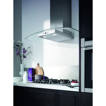 Neff D89G45N0GB Series 2 Curved Glass 90cm Chimney Hood in Stainless steel