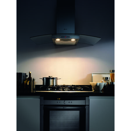 Neff D89G45N0GB Series 2 Curved Glass 90cm Chimney Hood in Stainless steel