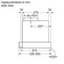 GRADE A2 - Neff D94XAF8N0B N70 Rotary Control 90cm Integrated Canopy Hood With Glass Visor - Stainless Steel &