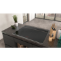 GRADE A2 - Neff D95DAP8N0B 90cm Wide Touch Control Downdraft Extractor - Black Glass