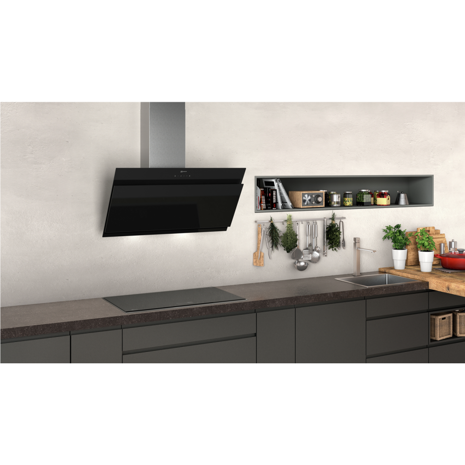 Neff D95IHM1S0B N50 90cm Angled Cooker Hood Black Appliances Direct