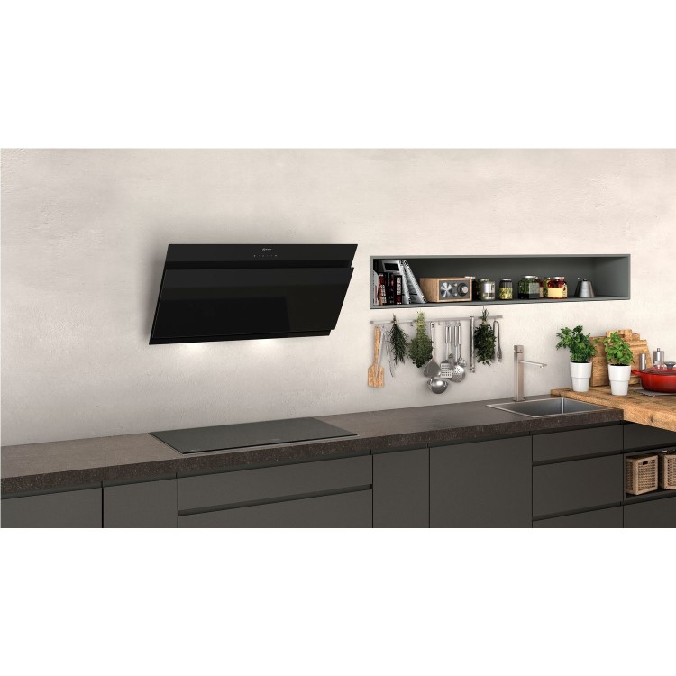 Neff N50 Angled 90cm Cooker Hood - Black