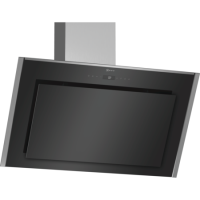 Neff D95IMT1N0B 90cm Wide Angled Cooker Hood With Perimeter Extraction - Black Glass