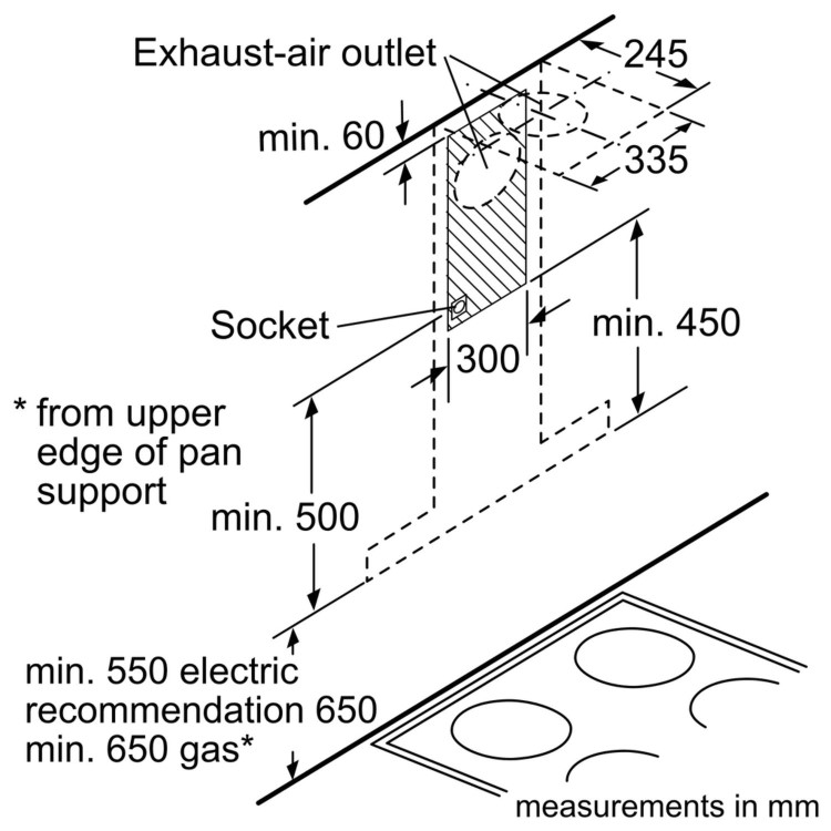 GRADE A1 - Neff D96BMV5N5B N90 90cm Chimney Hood - Stainless Steel