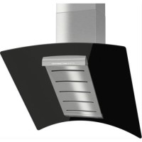 Miele DA289-4BLK Black Flyer Angled 90cm Stainless Steel Chimney Cooker Hood With Black Curved Glass