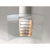 GRADE A1 - Miele DA289-4 Angled 90cm Stainless Steel Chimney Cooker Hood With Curved Glass Canopy