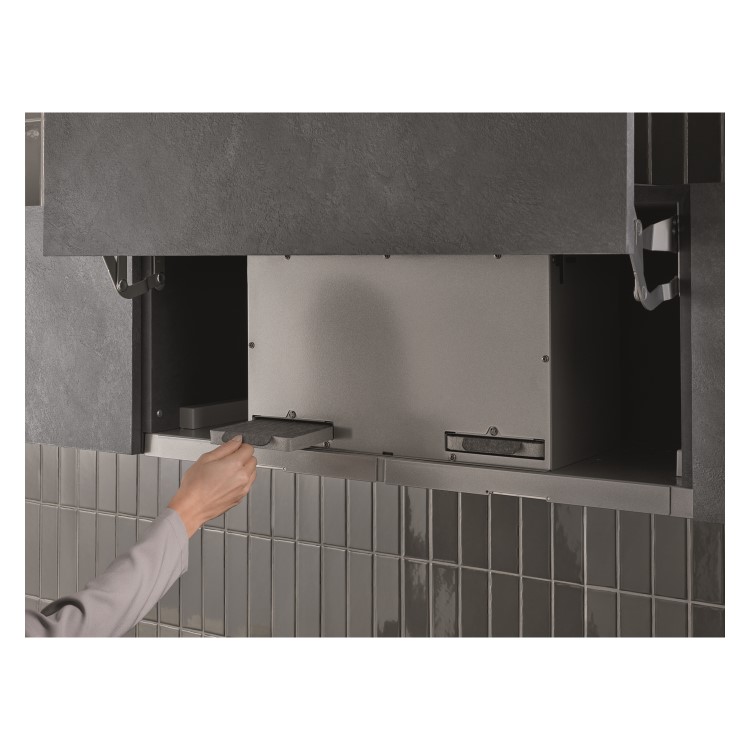 Miele DA3598 90cm Wide Telescopic Canopy Cooker Hood - Stainless Steel