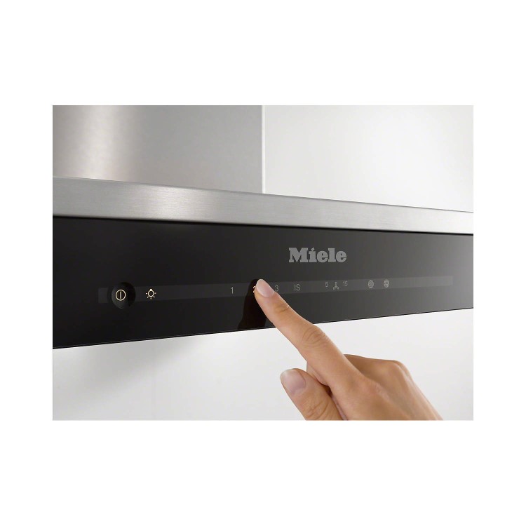 Miele DA6690Dclst Purist Edition 6000 90cm Wide Box Design Island Hood CleanSteel