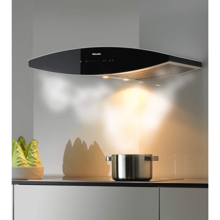 Miele DA7090W Aura Touch Control 90cm Chimney Cooker Hood White and Black