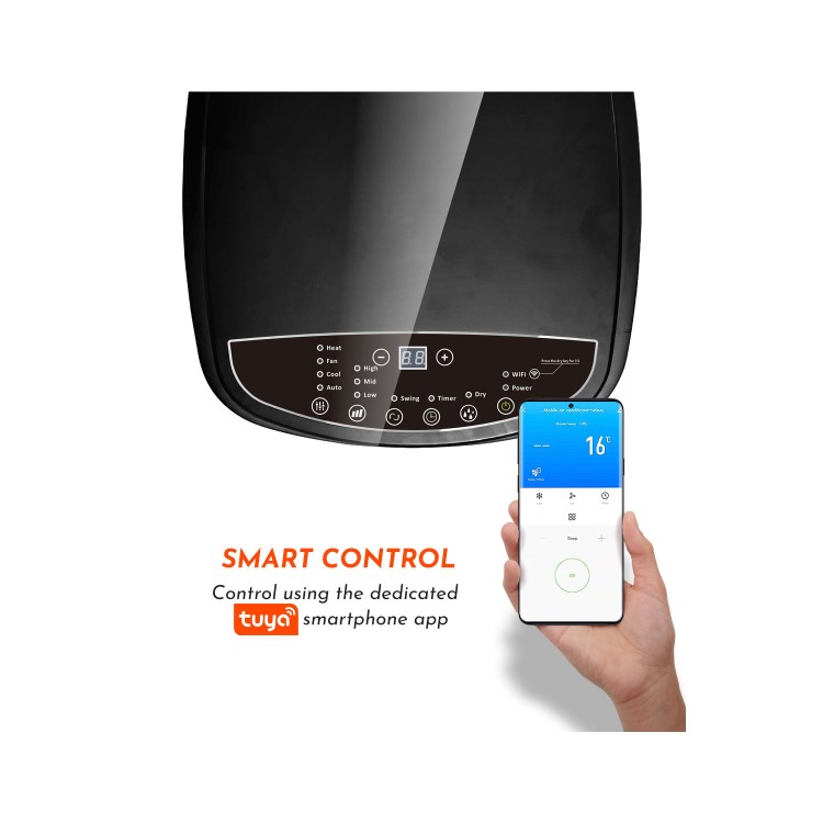 Refurbished ECO 12000 BTU Smart Wifi Portable Air Conditioner with Heat Pump