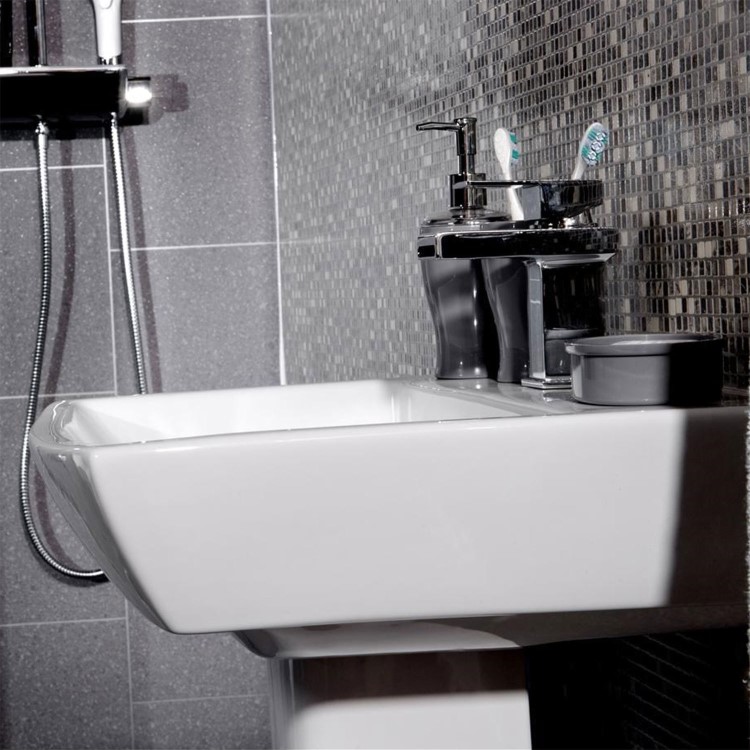 Square Full Pedestal and Basin - Delta
