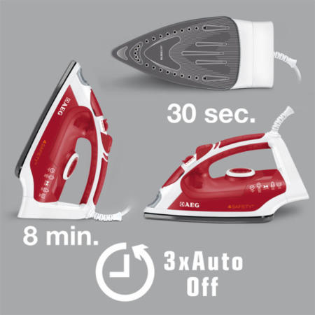AEG DB5115RP-U Steam Iron - Red & White