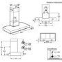 AEG DBB2160M 100cm Stainless Steel Box Wall Chimney Hood - Electronic Push Buttons - Halogen Lamps -