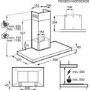 AEG DBB5960HM 90cm Stainless Steel Box Wall Hood - Plus Touch on Glass - LED lamps