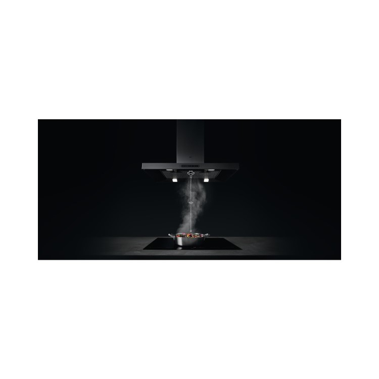 AEG 90cm Flat Chimney Cooker Hood with Hob2Hood - Stainless Steel